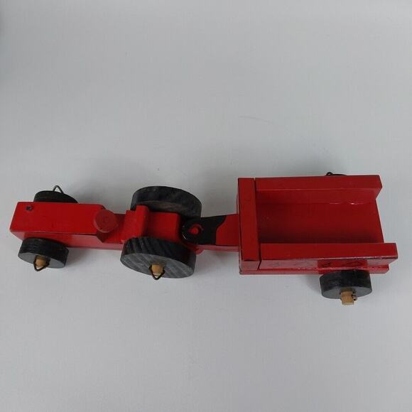 Handmade Wooden Toy Tractor And‎ Wagon Farming Toy - Picture 4 of 4